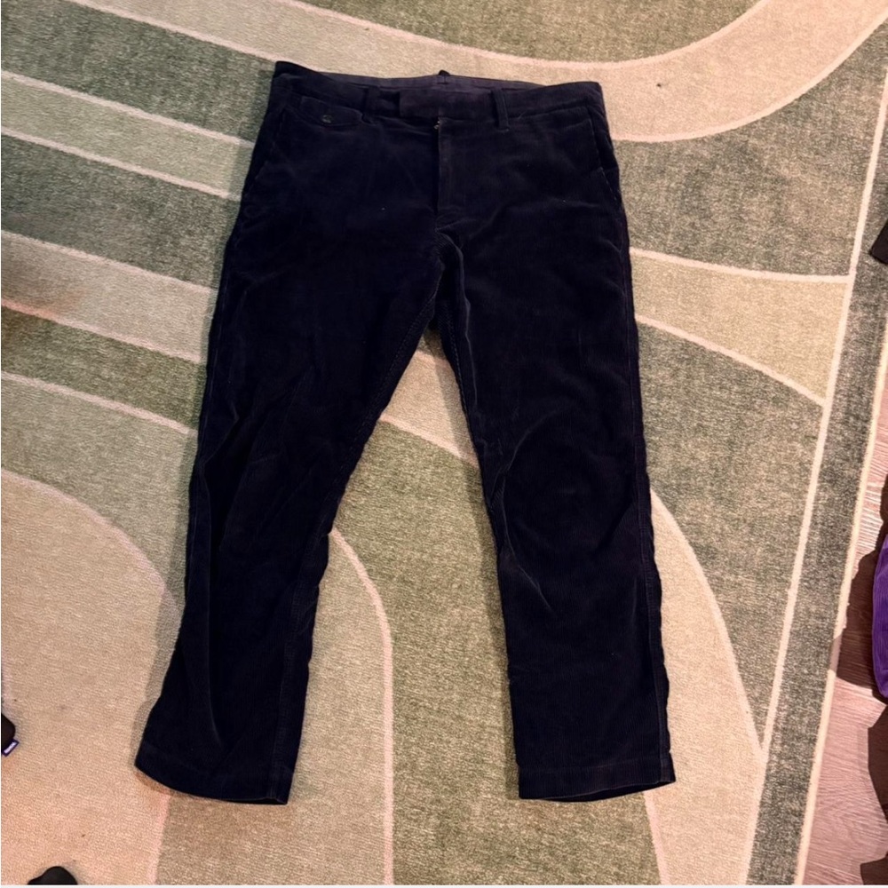 Junya Watanabe Comme Des Garcons navy corduroy trousers